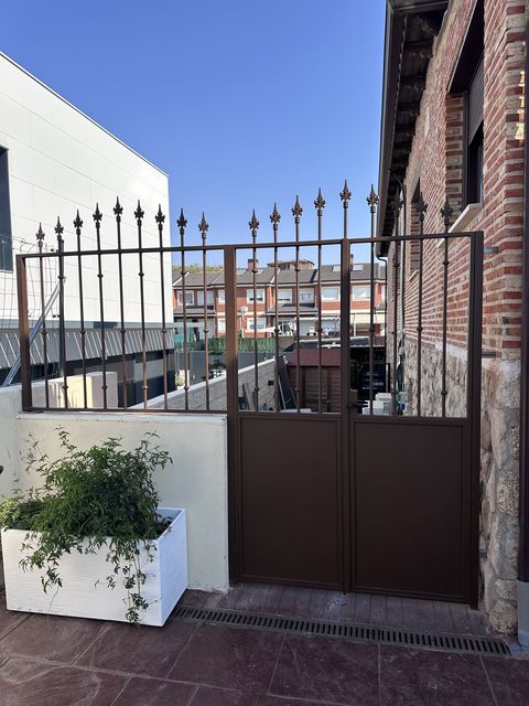 Valla de forja con lanzas y cancela de dos hojas